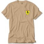 Z zepplin Ferrari Logo Krem Tişört - XL