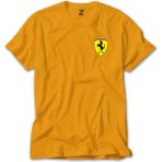 Z zepplin Ferrari Logo Sarı Tişört - XL