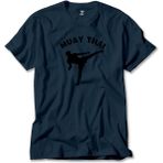 Z zepplin Karate Muay Thai Silhouette Lacivert Tişört