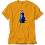 Z zepplin Karlar Ülkesi Elsa ve Anna Sarı Tişört - XL
