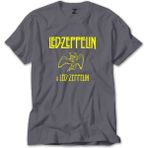 Z zepplin LED Zeppelin Angel Gri Tişört - XL