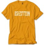 Z zepplin LED Zeppelin Logo Sarı T-Shirt