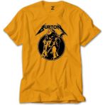 Z zepplin Metallica Cliff Burton Guitar Sarı Tişört - 4XL