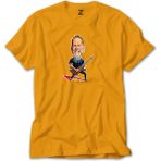 Z zepplin Metallica James Hetfield Cartoon Sarı Tişört - 5XL
