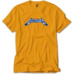 Z zepplin Metallica Logo Blue Sarı Tişört - XL