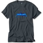 Z zepplin Metallica Logo Lightning Füme Tişört - 4XL