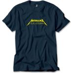 Z zepplin Metallica Lux Æterna Text Lacivert Tişört - XL