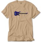 Z zepplin Metallica Ride The Lightning Guitar Krem Tişört - 3XL