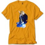 Z zepplin Nirvana Kurt Cobain Galaksi Sarı Tişört - XS