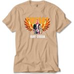 Z zepplin Nirvana Kurt Cobain Guitar Angel Krem Tişört