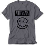 Z zepplin Nirvana Smile Gri Tişört - XL