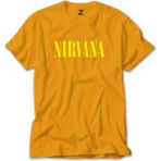 Z zepplin Nirvana Yazı Sarı Sarı Tişört - XL