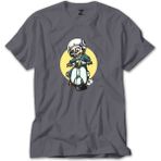 Z zepplin Skull Scooter Rider Gri Tişört - M