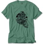 Z zepplin Skull Smoker Rider Yeşil Tişört - XS