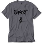 Z zepplin Slipknot Logo Text Gri Tişört - M