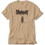 Z zepplin Slipknot Logo Text Krem Tişört - XS