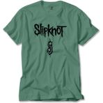 Z zepplin Slipknot Logo Text Yeşil Tişört - 2XL