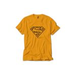Z zepplin Supermn Distrod Logo Sarı Tişört