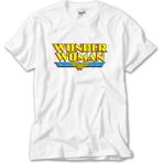 Z zepplin Wonder Woman Vintage Beyaz Tişört - 4XL