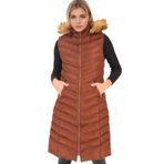 Z9684 DEWBERRY BAYAN YELEK-AÇIK KAHVE