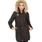 Z9712 DEWBERRY CREMONA BAYAN KABAN-SİYAH