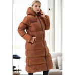 Z9756 Dewberry Bayan Şişme Kaban-Camel - S - M