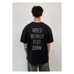 zaee Need Money For BMW Taşlı Oversize Tişört