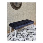 Zafir Beyaz Boyalı Tel Ayaklı 90 cm Puf Bench - Puf - Bench - Kasalı Oturak - Oturak - Yatak Ucu Puf Füme Renk 90 x 41 Boyut/Ebat