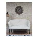 Zafir İkili TEDDY Siyah Boyalı Telli Ayak Çay Seti Koltuk İkili Berjer , Balkon, Salon, Ofis Krem Renk 40,5 Boyut/Ebat