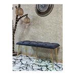 Zafir Metal Gold Tel Ayaklı 100 cm Puf Bench - Puf - Bench - Oturak - Mutfak Oturağı - Antre Oturağı Füme Renk 100 x 40 Boyut/Ebat