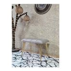 Zafir Metal Gold Tel Ayaklı 60 cm Puf Bench - Puf - Bench - Oturak - Mutfak Oturağı - Antre Oturağı Gri Renk 60 x 40 Boyut/Ebat