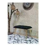 Zafir Metal Gold Tel Ayaklı 60 cm Puf Bench - Puf - Bench - Oturak - Mutfak Oturağı - Antre Oturağı Siyah Renk 60 x 40 Boyut/Ebat
