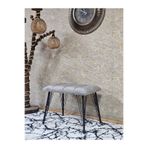 ZAFİR Metal Siyah Tel Ayaklı 60 cm Puf Bench - Puf - Bench - Oturak - Mutfak Oturağı - Antre Oturağı