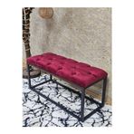 Zafir Siyah Boyalı Diktörtgen 100 cm x 40 cm Oturak Puf - Bench - Makyaj Oturağı - Oturak Bordo Renk 100 x 40 Boyut/Ebat
