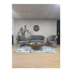 Zafir TEDDY Takım Krom Kaplama Telli Ayak Çay Seti Koltuk - Berjer , Balkon, Salon, Ofis Kahverengi Renk 40 x 125 Boyut/Ebat