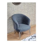 Zafir Tekli TEDDY Krom Kaplama Telli Ayak Çay Seti Koltuk Tekli Berjer , Balkon, Salon, Ofis Fume Renk 40,5 Boyut/Ebat