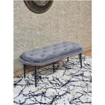 Zafir Ufo Oturak Bench - Siyah Boyalı Telli Ayak - Oturak - Bench - Puf - Yatak Ucu Pufu Gri Renk 100 x 50 Boyut/ebat - Renkli