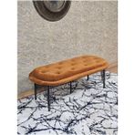 Zafir Ufo Oturak Bench - Siyah Boyalı Telli Ayak - Oturak - Bench - Puf - Yatak Ucu Pufu Turuncu Renk 100 x 50 Boyut/ebat - Renkli