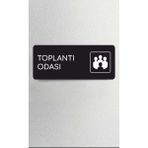 Zafrak Reklam Alüminyum Ofis Departman Kapı İsimliği, Yönlendirme Levhas Toplantı Odası 24X9 cm Siyah - 24x9cm - 24 x 9 cm - 1 Adet