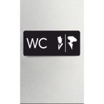 Zafrak Reklam Alüminyum Ofis Departman Kapı İsimliği Yönlendirme Levhas Wc Bay Bayan 24 x 9 cm - 24x9cm