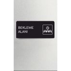 Zafrak Reklam Alüminyum Ofis Departman Kapı İsimliği - Yönlendirme Levhası - Bekleme Alanı 24 x 9 cm Siyah - 24x34cm