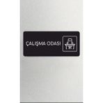 Zafrak Reklam Alüminyum Ofis Departman Kapı Isimliği - Yönlendirme Levhası - Çalışma Odası 24 x 9 cm Siyah - 24x9cm