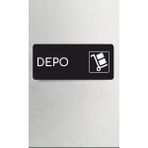 Zafrak Reklam Alüminyum Ofis Departman Kapı İsimliği Yönlendirme Levhası Depo 24 x 9 cm - 24x9cm