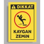 Zafrak Reklam Dikkat Kaygan Zemin Tabela Levhası 24 x 34 cm Pvc Polikarbon