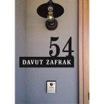 Zafrak Reklam Kişiye Özel Daire Villa Kapı Numarası ve Isimlik Alüminyum Tabela - 1 Adet