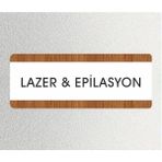 Zafrak Reklam Lazer Epilasyon Ofis Departman Kapı İsimliği, Yönlendirme Levhası 26X10 cm Beyaz-Ceviz - 26x10cm - 26 x 10 cm - 1 Adet