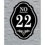 Zafrak Reklam Site- Apartman- Kapı - Villa - Duvar Numarası 25X18CM Dış Mekan Numara 22 No 22 - 25 x 18 cm - 1 Adet