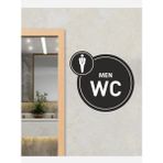 Zafrak Reklam Wc Men 18 x 17 cm Tabela Levha Yönlendirme İkaz Kompozit Metal (Folyo Kesim )