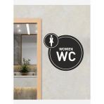 Zafrak Reklam Wc Women 18 x 17 cm Tabela Levha Yönlendirme Kompozit Metal (Folyo Kesim )