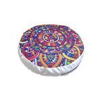 Zafu Karabuğday Dolgulu Meditasyon Minderi -%100 Pamuklu Yoga Meditasyon Minderi (Mandala)